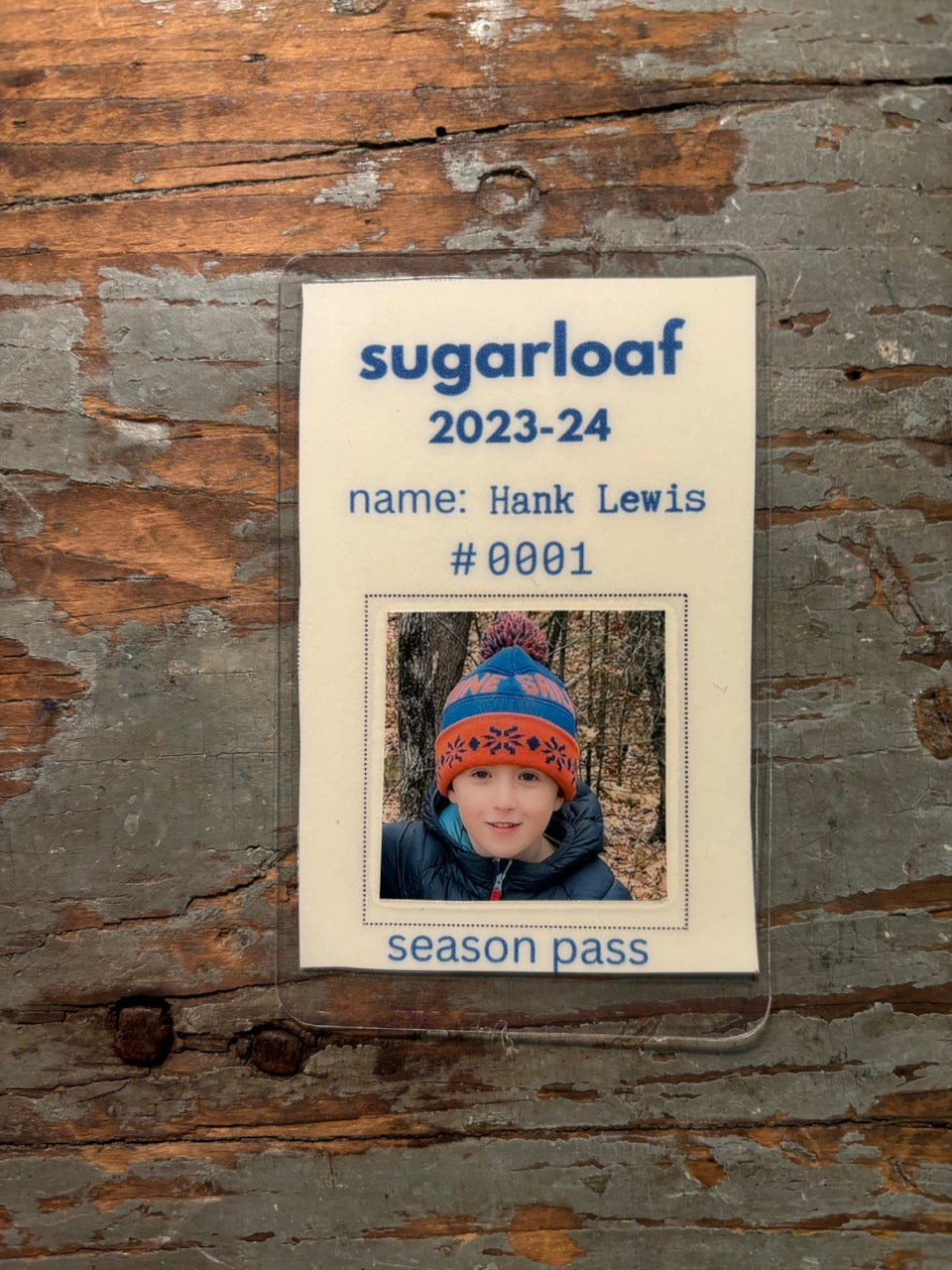 Vintage Ski Pass - Vertical Format